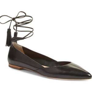 Loeffler Randall Nappa Leather Lace-up Flat